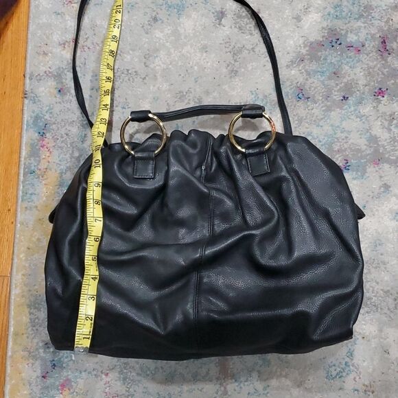 Bulga Large Satchel Bag in Black Made in Italy - Picture 15 of 16